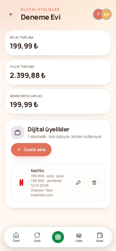 Dijital Üyelikler