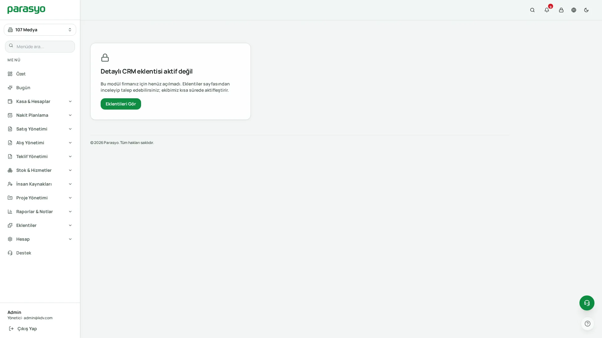 Parasyo Detaylı CRM tanıtım animasyonu